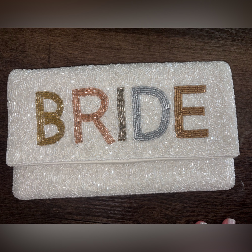 Beaded Bride Clutch